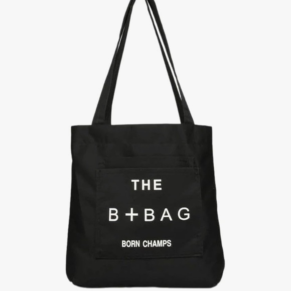 THE + B BAG BORN CHAMPS WOMEN'S SHOULDER TOTE BAG BLACK - Picture 1 of 5